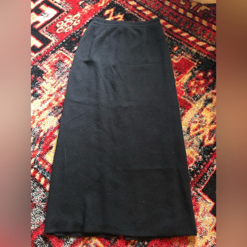Marsha De Arriaga Vintage Black Knit Lined Skirt Size Small